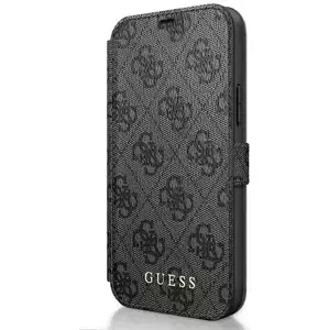 Kryt Guess GUFLBKSP12S4GG iPhone 12 mini 5,4" grey book 4G Charms Collection (GUFLBKSP12S4GG)