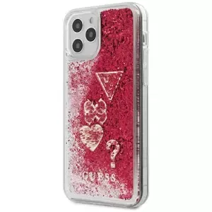 Kryt Guess iPhone 12 Pro Max 6,7" raspberry hardcase Glitter Charms (GUHCP12LGLHFLRA)