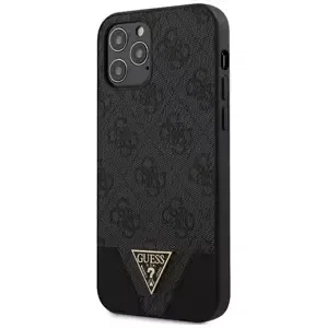 Kryt Guess GUHCP12MPU4GHBK iPhone 12/12 Pro 6,1" grey hardcase 4G Triangle Collection (GUHCP12MPU4GHBK)