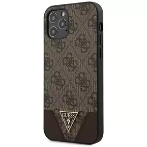 Kryt Guess GUHCP12MPU4GHBR iPhone 12/12 Pro 6,1" brown hardcase 4G Triangle Collection (GUHCP12MPU4GHBR)