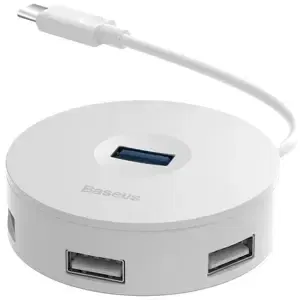 Hub USB-C 4w1 Baseus 15cm Biały