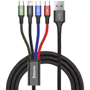 Kabel Kabel USB Baseus Fast 4w1 USB-C / Lightning / 2x Micro 3,5A 1,2m (czarny)