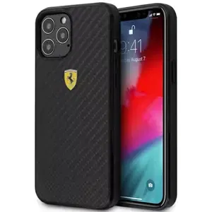 Kryt Ferrari - iPhone 12 Pro Max 6,7" Black Hardcase On Track Real Carbon (FERCAHCP12LBK)