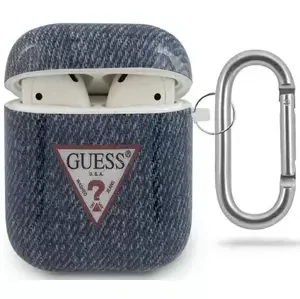 Pouzdro Guess AirPods Cover Dark Blue Jeans Collection (GUACA2TPUJULDB)