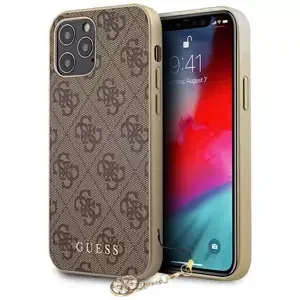 Kryt Guess iPhone 12 Pro Max 6,7" Brown hardcase 4G Charms Collection (GUHCP12LGF4GBR)