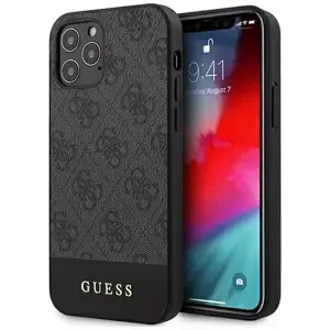 Kryt Guess iPhone 12/12 Pro 6,1" Grey hardcase 4G Stripe Collection (GUHCP12MG4GLGR)