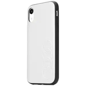 Kryt AUDI Leather Case iPhone 8/7/SE 2020 white AU-TPUPCIP8-TT/D1-WE (AU-TPUPCIP8-TT/D1-WE)