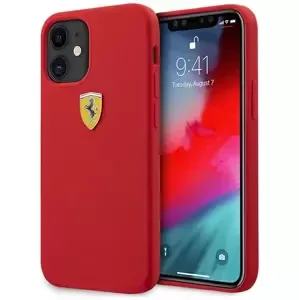 Kryt Ferrari iPhone 12 mini 5,4" red hardcase On Track Silicone (FESSIHCP12SRE)