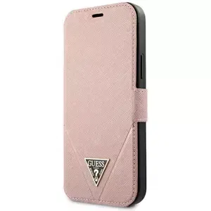 Pouzdro Guess iPhone 12/12 Pro 6,1" pink book Saffiano (GUFLBKP12MVSATMLPI)