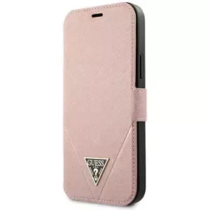 Pouzdro Guess iPhone 12 mini 5,4" pink book Saffiano (GUFLBKP12SVSATMLPI)