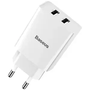 Baseus Speed Mini Dual U Charger 10.5W (EU) White (6953156216433)