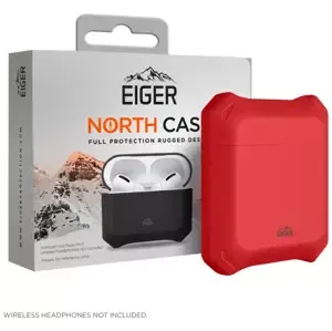 Pouzdro Eiger North AirPods Protective case for Apple AirPods 1 & 2 in Swiss Red