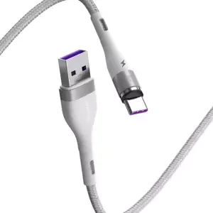 Kabel Baseus USB magnetic cable - USB-C Zinc 5A 1m (white) (6953156229716)