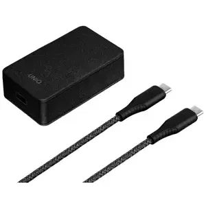 Nabíječka UNIQ  Versa Slim  USB-C PD 18W + cable USB-C - USB-C charcoal black (LITHOS Collective) (UNIQ-VERSASLBUN(EU)-BLK)