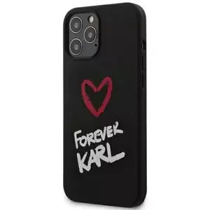 Kryt Karl Lagerfeld KLHCP12LSILKRBK iPhone 12 Pro Max 6,7" black hardcase Silicone Forever Karl (KLHCP12LSILKRBK)