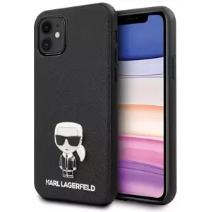 Kryt Karl Lagerfeld KLHCP12SIKMSBK iPhone 12 mini 5,4" black hardcase Saffiano Ikonik Metal (KLHCP12SIKMSBK)