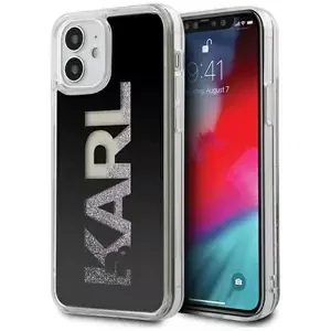 Kryt Karl Lagerfeld KLHCP12SKLMLBK iPhone 12 mini 5,4" black hardcase Karl Logo Glitter (KLHCP12SKLMLBK)