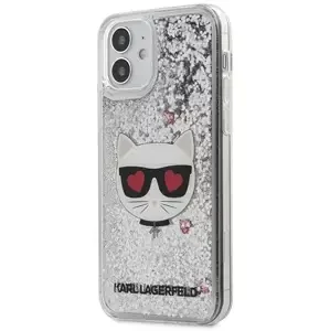 Kryt Karl Lagerfeld KLHCP12SLCGLSL iPhone 12 mini 5,4" silver hardcase Liquid Glitter Choupette (KLHCP12SLCGLSL)