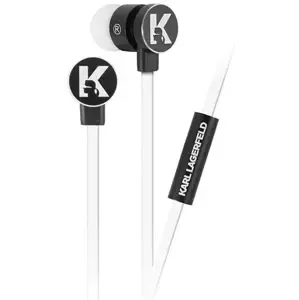 Sluchátka Karl Lagerfeld KLEPWIWH white&black 3,5mm (KLEPWIWH)
