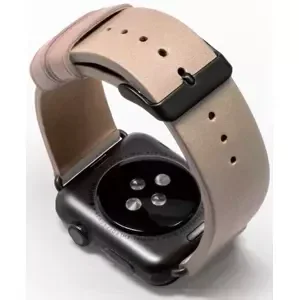 Řemínek Monowear Creme Leather Band pro Apple Watch - Space Gray 42 mm