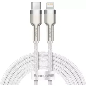 Kabel Baseus USB-C cable for Lightning Cafule, PD, 20W, 2m (white) (6953156202115)