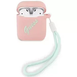 Pouzdro Guess GUACA2LSVSPG AirPods cover pink green Silicone Vintage (GUACA2LSVSPG)