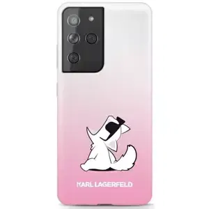 Kryt Karl Lagerfeld KLHCS21LCFNRCPI S21 Ultra G998 hardcase pink Choupette Fun (KLHCS21LCFNRCPI)