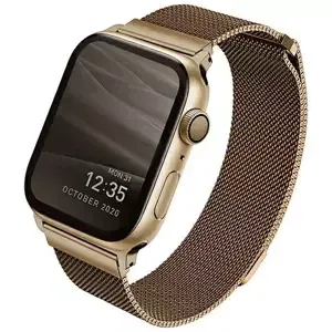 Řemínek UNIQ strap Dante Apple Watch Series 4/5/6/SE 44mm. Stainless Steel carmel gold (UNIQ-44MM-DANGLD)