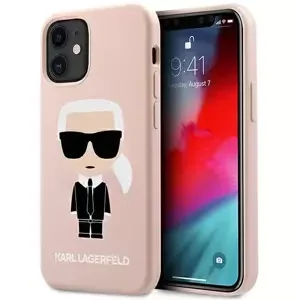 Kryt Karl Lagerfeld KLHCP12SSLFKPI iPhone 12 mini 5,4" hardcase light pink Silicone Iconic (KLHCP12SSLFKPI)