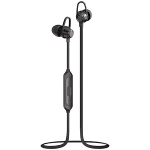 Sluchátka XQISIT Bluetooth In ear headset wired with GoFit black (45443)