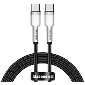 Kabel Cable USB-C to USB-C Baseus Cafule, 100W, 1m (black)