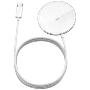 Baseus Simple Mini magnetic induction wireless charger, MagSafe, 15W (white) (6953156202474)