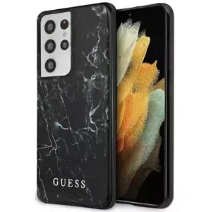 Kryt Guess S21 Ultra G998 black hardcase Marble (GUHCS21LPCUMABK)