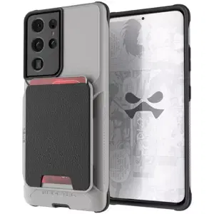 Kryt Ghostek Exec4 Gray Leather Flip Wallet Case for Samsung Galaxy S21 Ultra