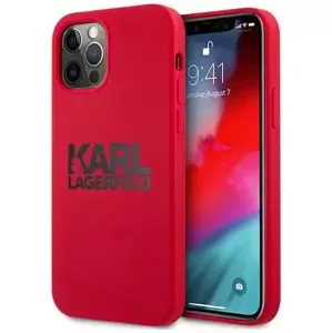 Kryt Karl Lagerfeld KLHCP12LSLKLRE iPhone 12 Pro Max 6,7" Silicone Stack Logo red (KLHCP12LSLKLRE)