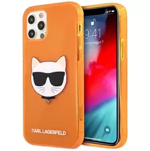 Kryt Karl Lagerfeld KLHCP12MCHTRO iPhone 12/12 Pro 6,1" orange hardcase Glitter Choupette Fluo (KLHCP12MCHTRO)