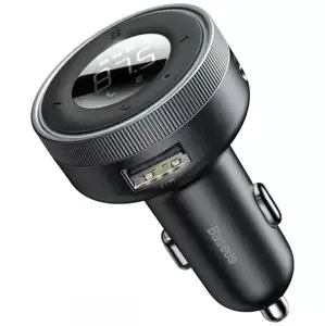 Nabíječka do auta BASEUS CCLH-01 2-PORT CAR CHARGER + TRANSMITER FM BLACK (6953156206816)