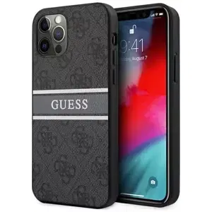 Kryt Guess GUHCP12L4GDGR iPhone 12 Pro Max 6,7" grey hardcase 4G Stripe (GUHCP12L4GDGR)