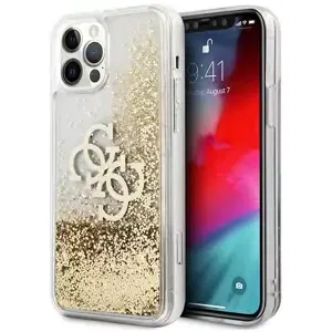 Kryt Guess GUHCP12LLG4GGO iPhone 12 Pro Max 6,7" gold hardcase 4G Big Liquid Glitter (GUHCP12LLG4GGO)