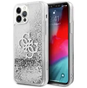 Kryt Guess GUHCP12LLG4GSI iPhone 12 Pro Max 6,7"  silver hardcase 4G Big Liquid Glitter (GUHCP12LLG4GSI)