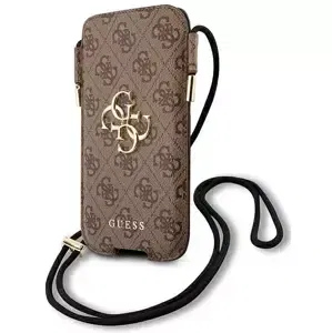 Pouzdro Guess Phone bag GUHCP12L4GPSBR 6.7 "brown 4G Metal Logo (GUHCP12L4GPSBR)