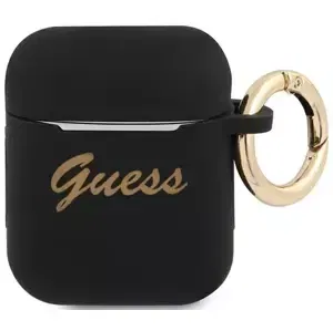 Guess GUA2SSSK AirPods cover black Silicone Vintage Script (GUA2SSSK)