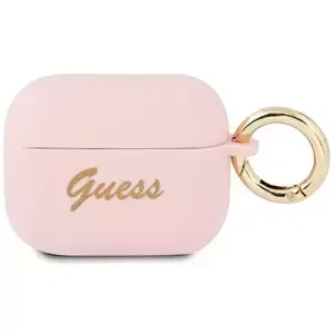 Guess GUAPSSSI AirPods Pro cover pink Silicone Vintage Script (GUAPSSSI)