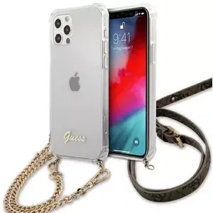 Kryt Guess GUHCP12LKC4GSGO iPhone 12 Pro Max 6,7" Transparent hardcase 4G Gold Chain (GUHCP12LKC4GSGO)