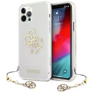 Kryt Guess GUHCP12LKS4GGO iPhone 12 Pro Max 6,7" Transparent hardcase 4G Gold Charms Collection (GUHCP12LKS4GGO)