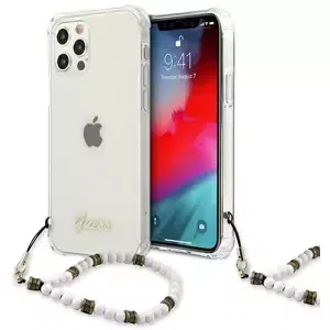 Kryt Guess GUHCP12MKPSWH iPhone 12/12 Pro 6,1" Transparent hardcase White Pearl (GUHCP12MKPSWH)