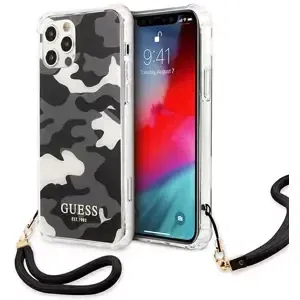 Kryt Guess GUHCP12MKSARBK iPhone 12/12 Pro 6,1" black hardcase Camo Collection (GUHCP12MKSARBK)