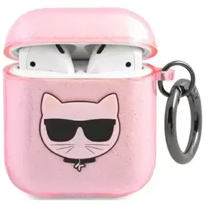 Karl Lagerfeld KLA2UCHGP AirPods cover pink Glitter Choupette (KLA2UCHGP)