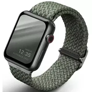 Řemínek UNIQ Aspen Apple Watch 44/42mm Braided cypress green (8886463676400)