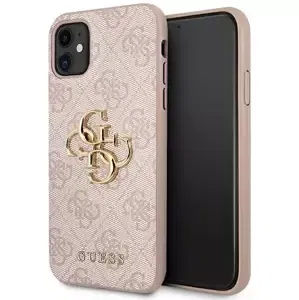 Kryt Guess GUHCN614GMGPI iPhone 11 6,1" pink hardcase 4G Big Metal Logo (GUHCN614GMGPI)